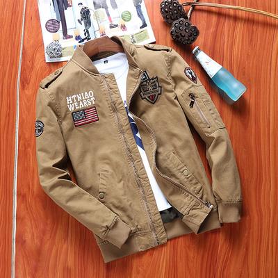 Frühling und Herbst Amerikanische Jugend Lose Outdoor Casual Militäruniform Werkzeugjacke Baumwolljacke Dünn