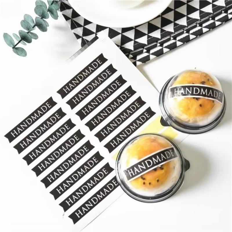 160 ks/10 listů Ručně vyráběná pekařská pečetní nálepka Etiketa pro balení dárků DIY Štítek na sušenky Svatba Baby Shower Narozeninová Vánoční párty