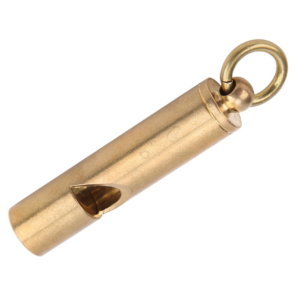 Survival Whistle with Keychain Brass High Decibel Emergency Whistle for Outdoor Camping