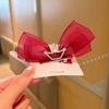 New Pearl Bow Hair Clips Gauze 3D Princess Sweet Barrettes for Children Headwear Girls Kids Hair Accessories