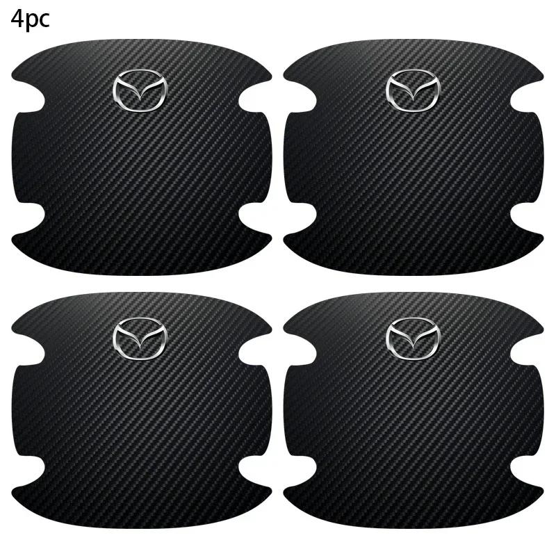 4 Stück Auto Türschale Schutzaufkleber Türgriffschutzfolie Kohlefaser Für Mazda 3 6 Atenza Axela Demio CX3 CX5 MP MS RX8