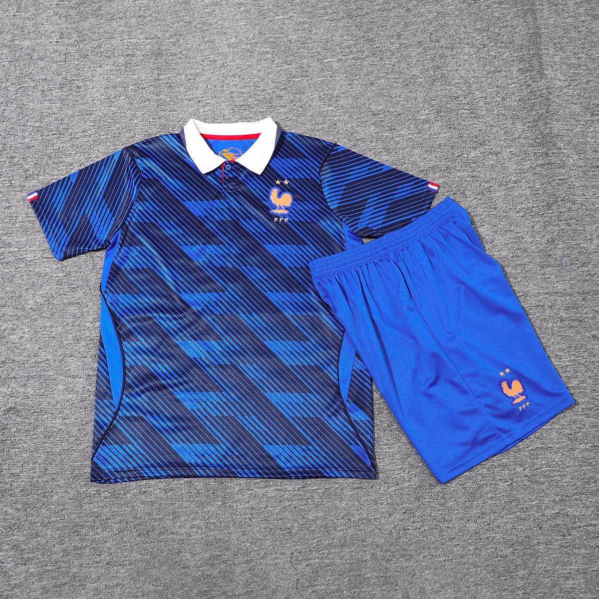 2627 France jersey France set World Cup national team football jersey cross-border delivery imprint Mbappe children s size 16
