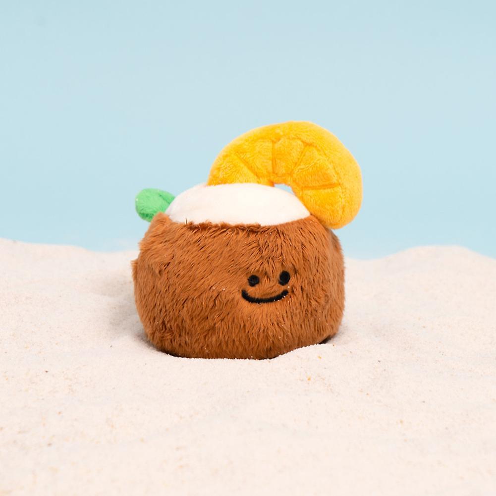 Adorável Bola de Coco de Pelúcia com Barulho para Cachorro Brinquedo Interativo Resistente ao Desgaste para Animal de Estimação Brinquedos de Treinamento para Animais de Estimação