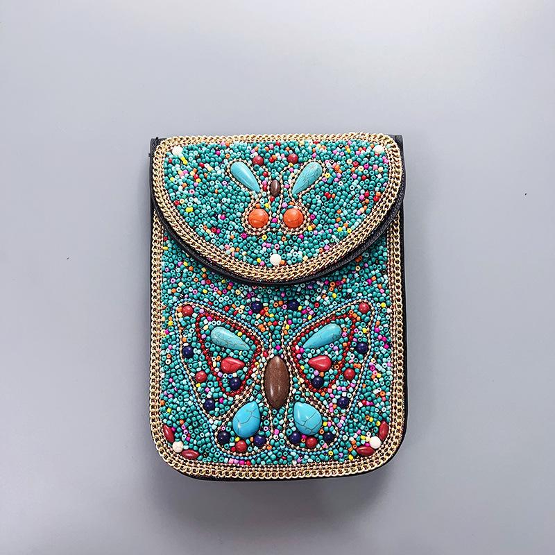 Boho Vintage Veske - Flerroms premium tekstur myk moteriktig allsidig håndlaget dusk risperler