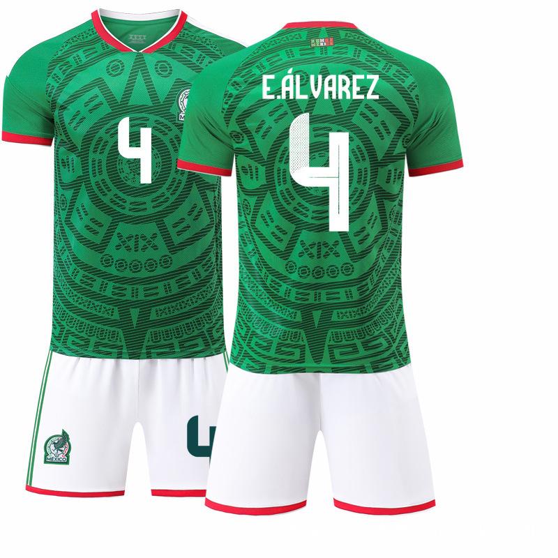 26 US, Canada and Mexico World Cup Mexico home jersey No. 22 Lozano 14 Hernandez football jersey set 16