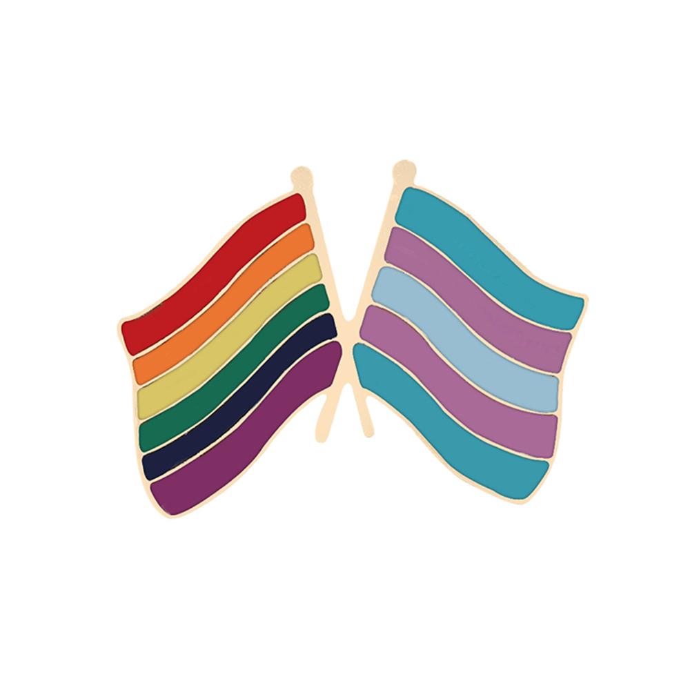 

Rainbow Flag LGBT Pride Enamel Pin Inclusive Progress Non-binary Trans Les Bisexual Asexual Brooch Bag Denim Lapel Badge Jewelry