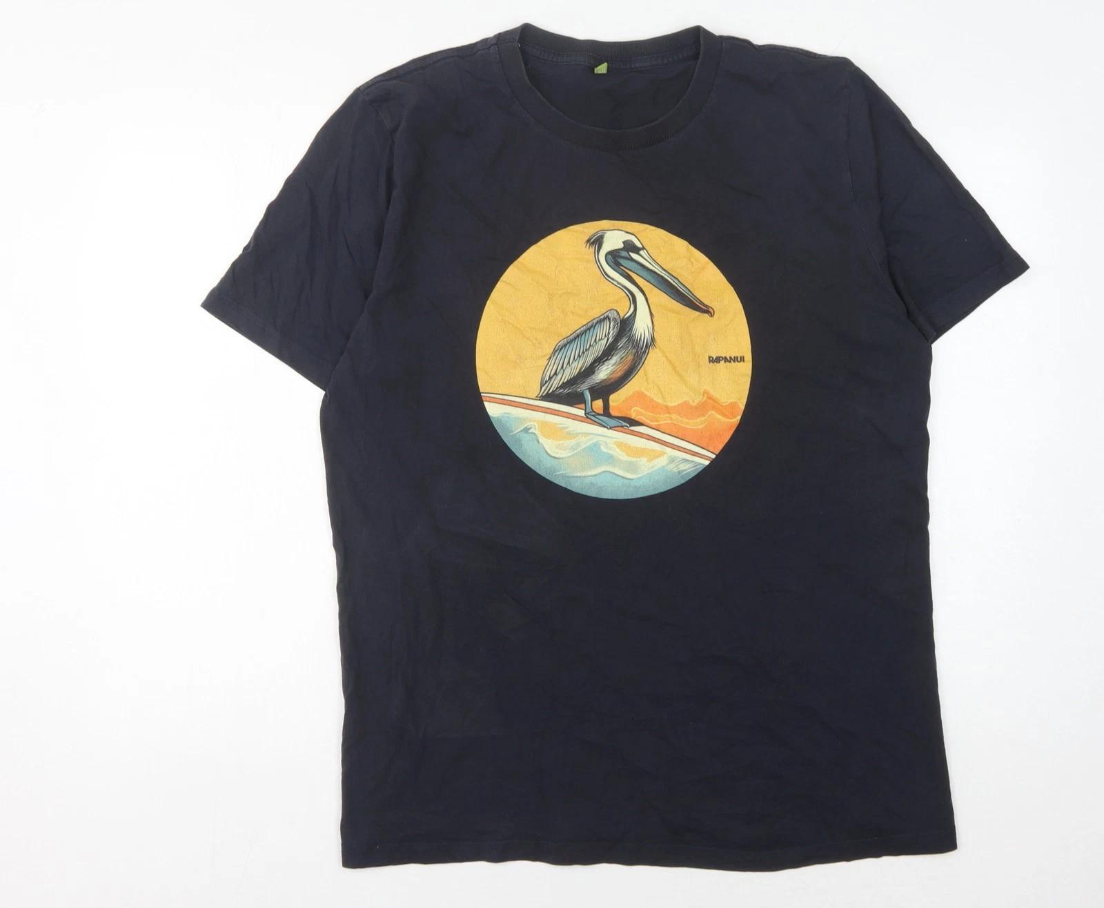 Teemill Men s Black XL Nature Graphic T-Shirt 2XL
