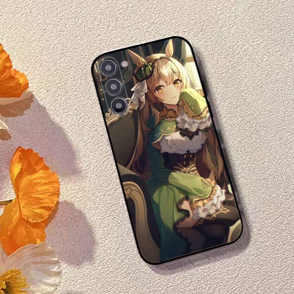 Umamusume Pretty Derby Game Satono Diamond Phone Case Black Silicone Soft For Samsung Galaxy A73,A72,A71,A70,A53,A52,A51
