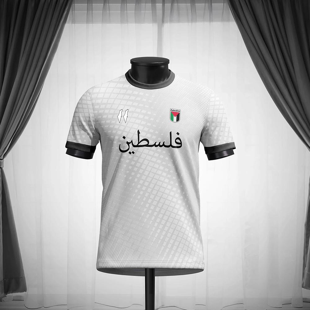 Magliette da Calcio Palestina Moda Estiva Manica Corta Bandiera Palestinese Stampa 3D T-shirt Casual Girocollo Ampia da Uomo L
