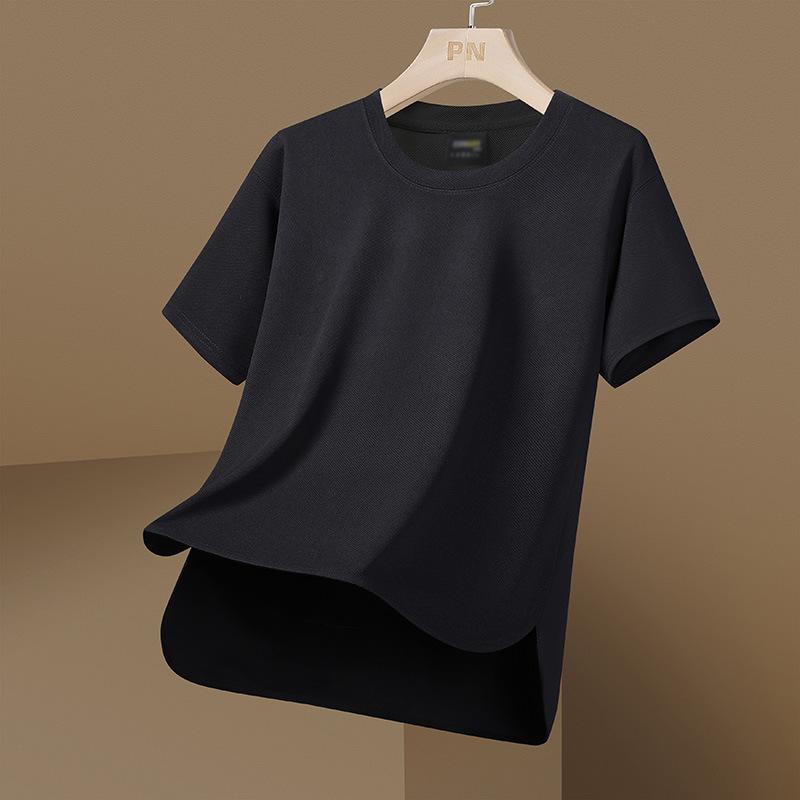 Erkek Yaz Kısa Kollu Tişört Rahat Nefes Alabilir Erkek Tişörtü Düz Renk Yuvarlak Yaka Spor Kısa Kollu Üst