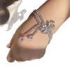 French light luxury bow full diamond necklace earrings niche design high sense luxury heavy industry choker neck chain