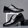 New Men's Leather Oxford Shoes Lace Up Casual Shoes  Non-slip Formal Dress Footwear Outdoor Business Shoes Leisure Walk Sneakers