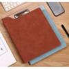 With Cover PU Leather Writing Clip Metal Board Clip Document Organizer  Office