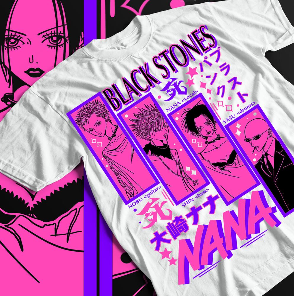 Nana Osaki T-Shirt Black Stones Girl Kawaii Manga Anime Graphic Shirt All Size