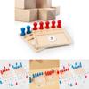 Wooden Montessori Math Board With Ten Grid Layout For Kids Learning And Early Education