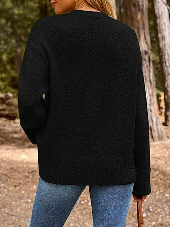 2025 Autumn/Winter European & American Street Style Loose Knit Pullover for Women