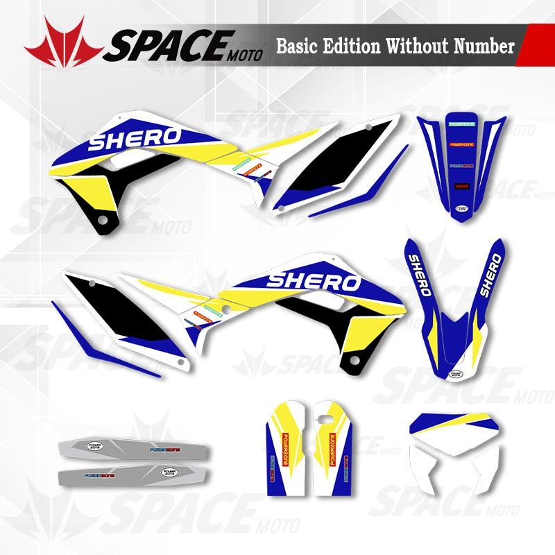 SPACE MOTO For 17-23 SHERCO SE SEF Graphics Background Decals Stickers Motorcycle No Number