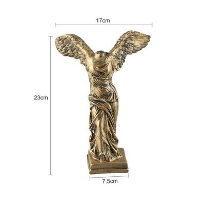 Für die Siegesgöttin Desktop-Harzskulptur Geflügelte Statue Ornament für Ermutigung und Inspiration mit Detailliertem Geflügeltem Design