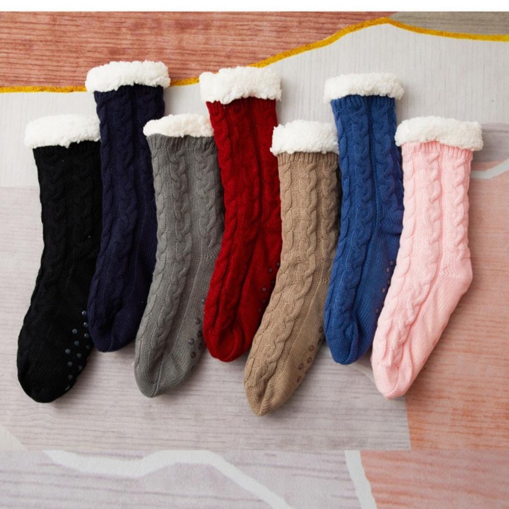 Floor Socks, Home Socks, Sleep Socks, Christmas Socks, Socks, Breathable, Warm Socks, Women's, Plush Mid Tube Socks