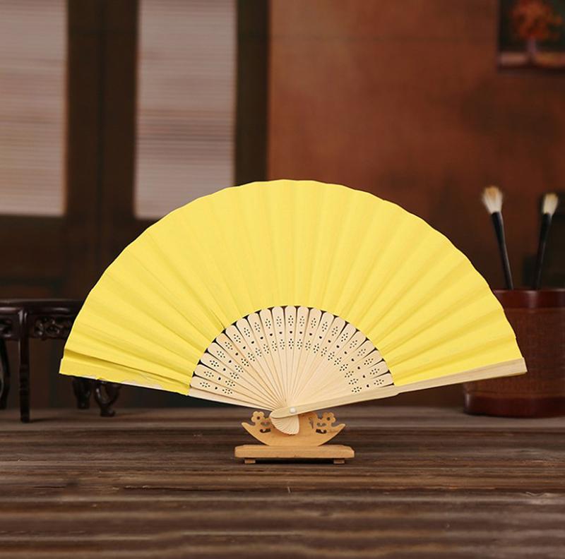 Folding Fan Hand Diy Chinese Folding Fan Wooden Bamboo Antiquity Folding Fan