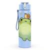 1PC Green Frog Cute Cartoon Animal 750ml Color Plastic Sports Water Bottle Leakproof Flip Straw Lid Suitable for Sports Office Home Use
