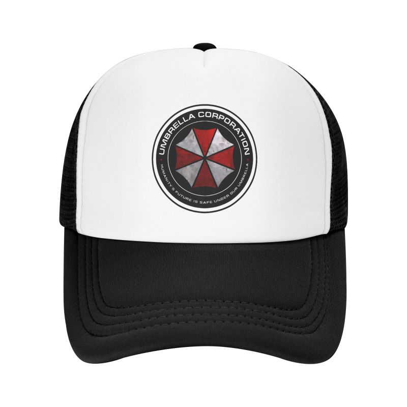 Umbrella Corporation Print Mesh Baseballkappen Unisex Hip Hop Verstellbare Snapback-Hüte Damen Herren Sommer Atmungsaktive Sonnenblenden Hüte