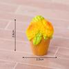 Cute Dollhouse Accessories Micro Landscape Ornament Set with Cute Cat Figurine Sunflower Miniature Pastoral Healing for Diy