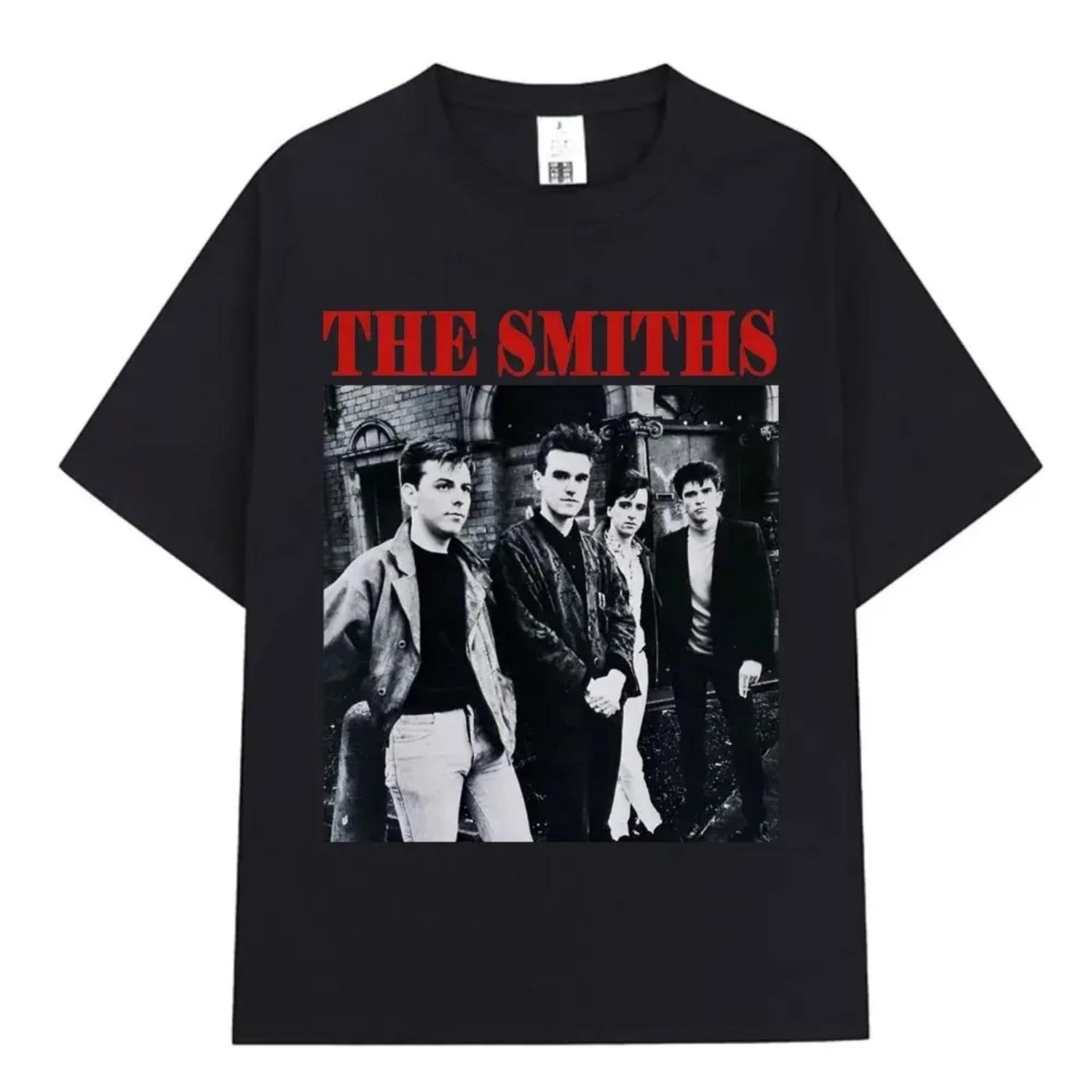 

The Smiths Unisex 100% Cotton T-Shirt Vintage Commemorative Classic Graphic Street Style Loose Women and Men T-shirts S чёрный