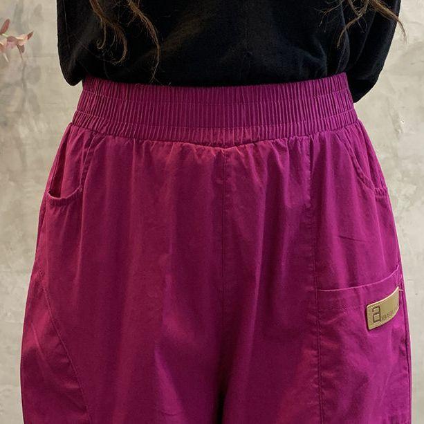 Women's Summer Washed Seven-Point Lantern Pants Loose Casual Versatile Eight-Point Harem Pants