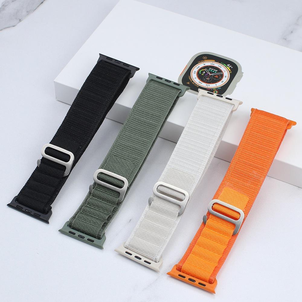 Watch Strap for Apple Watch Series 10 42mm/9 8 7 41mm/SE (2023) SE (2022) SE 6 5 4 40mm/3 2 1 38mm Nylon Watch Band Plastic Buckle