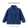 Kids Thickened Warm Solid Long Sleeve Stand Collar Winter Outerwear Coat