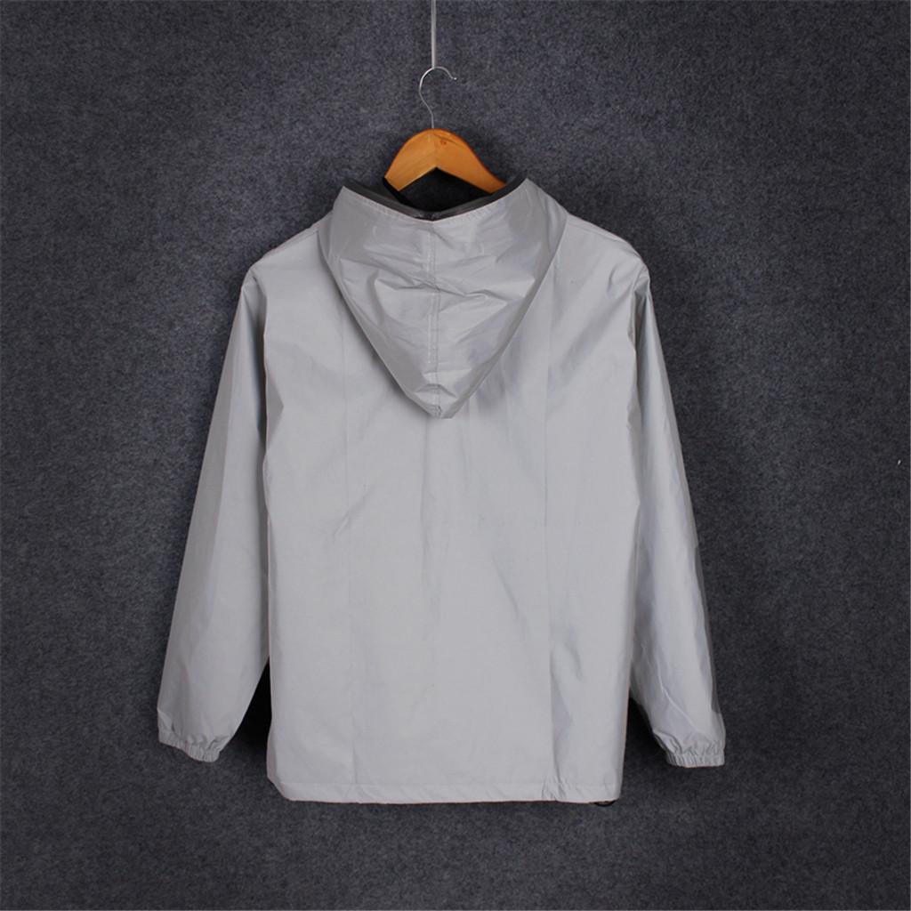 Highlight reflective clothing men's bright silver luminous fluorescent clothing jacket luminous outdoor cycling jacket