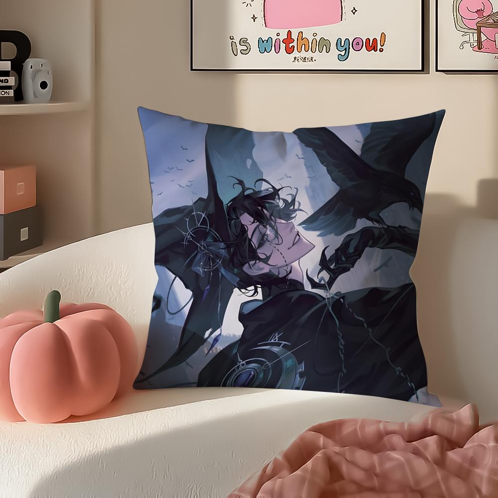 Fantasy Chinese Novel LLord of Mysteries Cushion Cover Pillowcase Short Plush Invisible zipper Room Sofa Cushion Cover