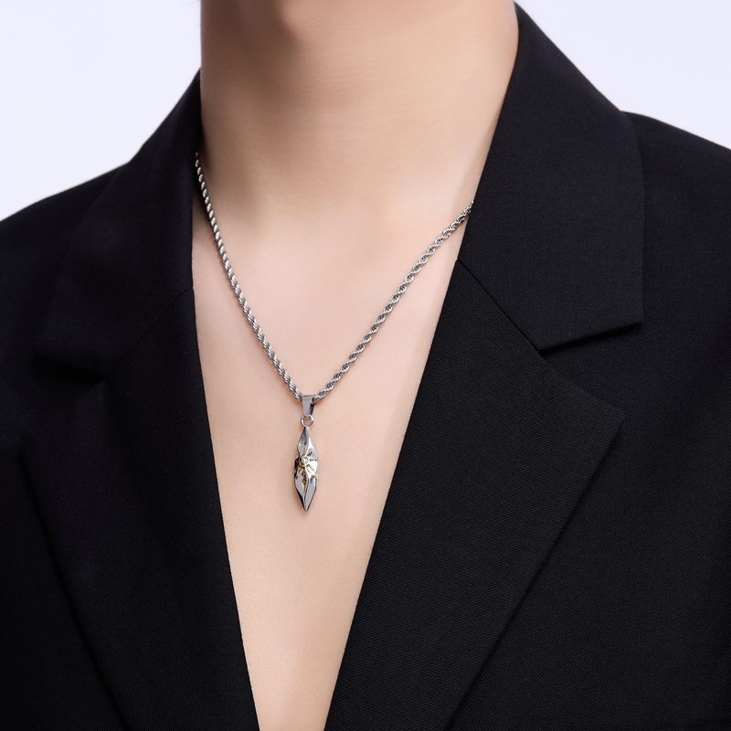Vintage Vintage Wish Stone Necklace Ins Retro Europe and America Rap Hip Hop Men's and Women's Clavicle Chain Stylish Titanium Steel Necklace