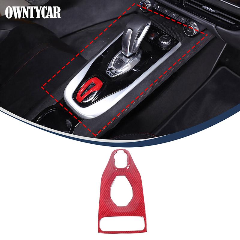 For Lotus EMIRA 2026-2026 Red Real Carbon Fiber Car Steering Wheels Console Gear Shift Panel Cover Trim Sticker Car Accessories