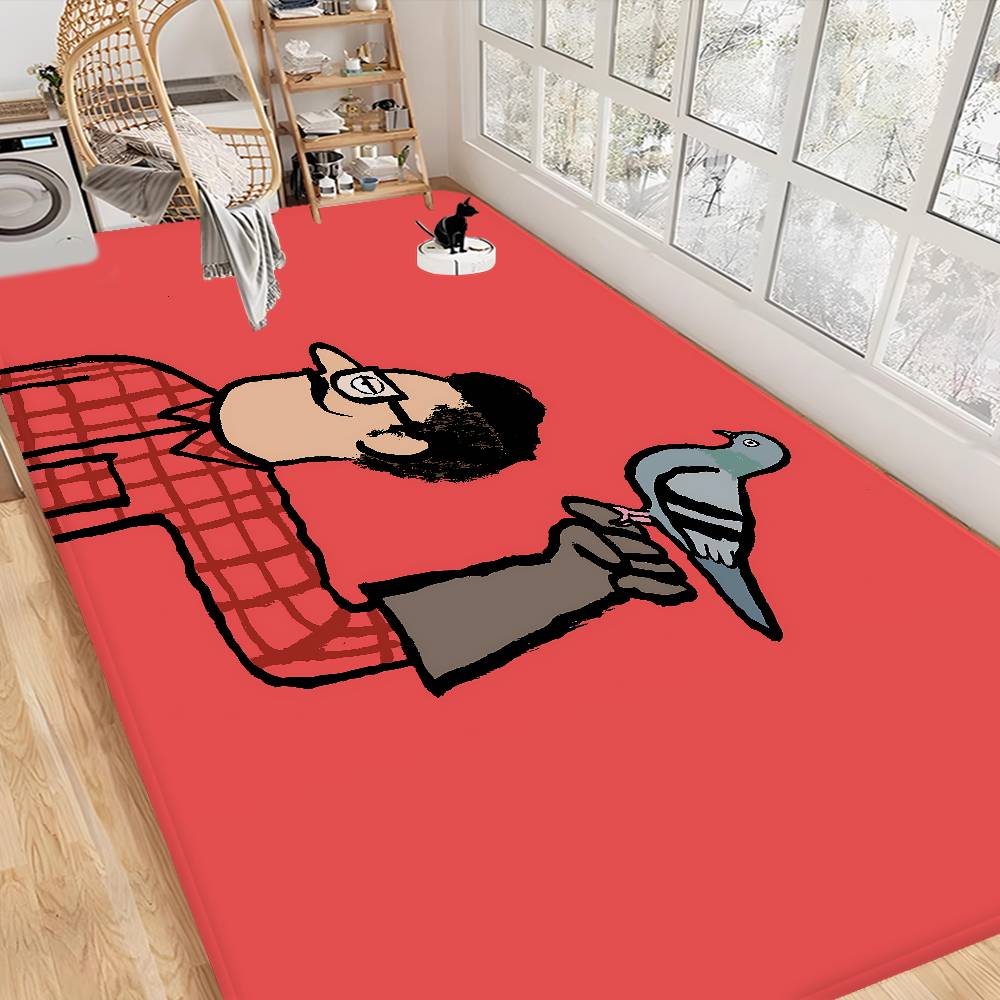Art J-Jean J-Jullien Bathroom Mat Anti-slip Absorb Water Long Strip Cushion Bedroon Mat Welcome Doormat