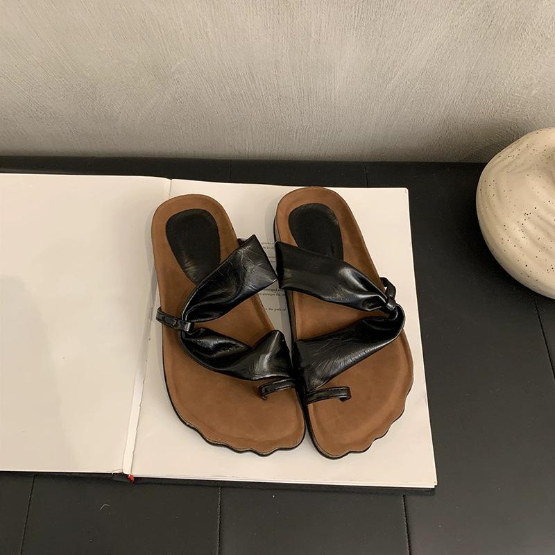 

Women s slippers wear new summer silver pinch platform sandals design sense niche 40