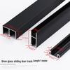 XUTE 8mm Black Frameless Glass Sliding Door Track Kit