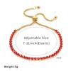 Micro Paved Zircon Adjustable Bangle 18K Gold Plated 304 Stainless Steel Minimalist Jewelry for Women