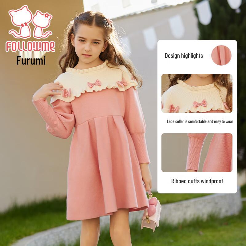 Fuluomi Girls  Winter Warm Knitted Princess Dress 110