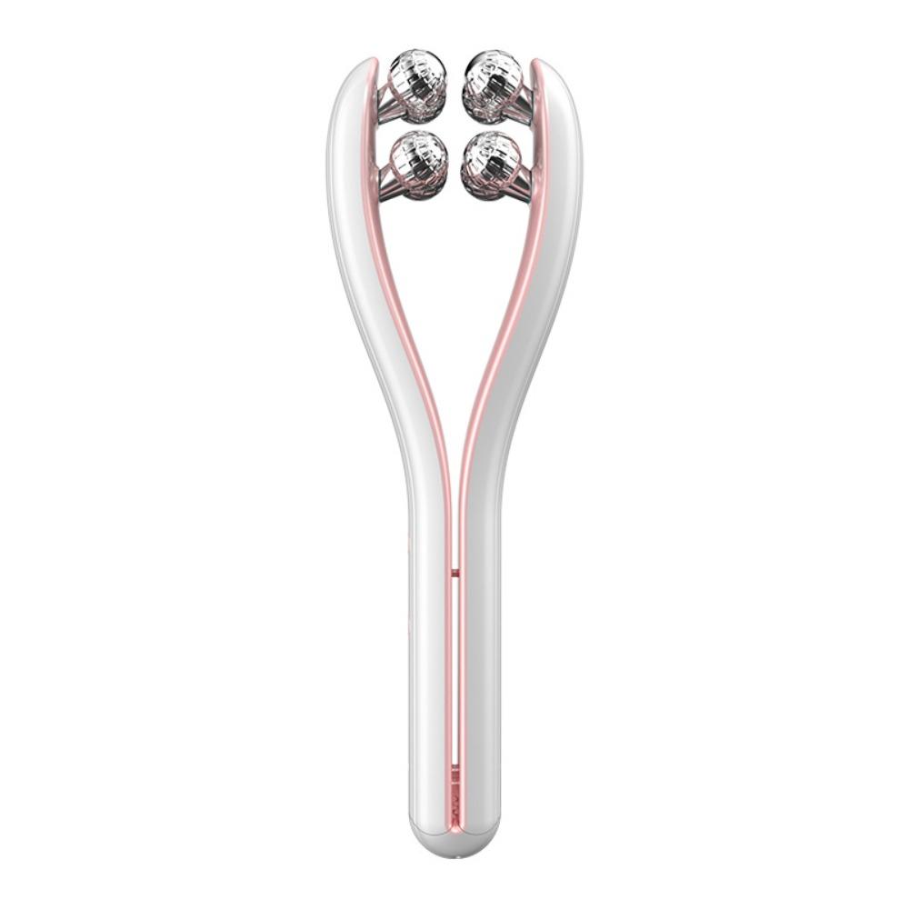 

with 3D Roller Wireless Microcurrent Facial Massager Rechargeable Portable Lifting Toning Tool 3 Intensity Levels Easy to Use рожевий