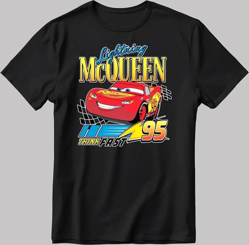 Lightning Mcqueen Think Fast Black TShirt S