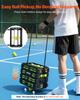 VEVOR Tennis Ball Hopper, Holds 80 Tennis Balls, Pickleball Basket Cart with Wheels for Easy Pick Up