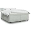 Vidaxl Letto Continentale Con Materasso, Grigio Chiaro, Velluto, 200X200Cm