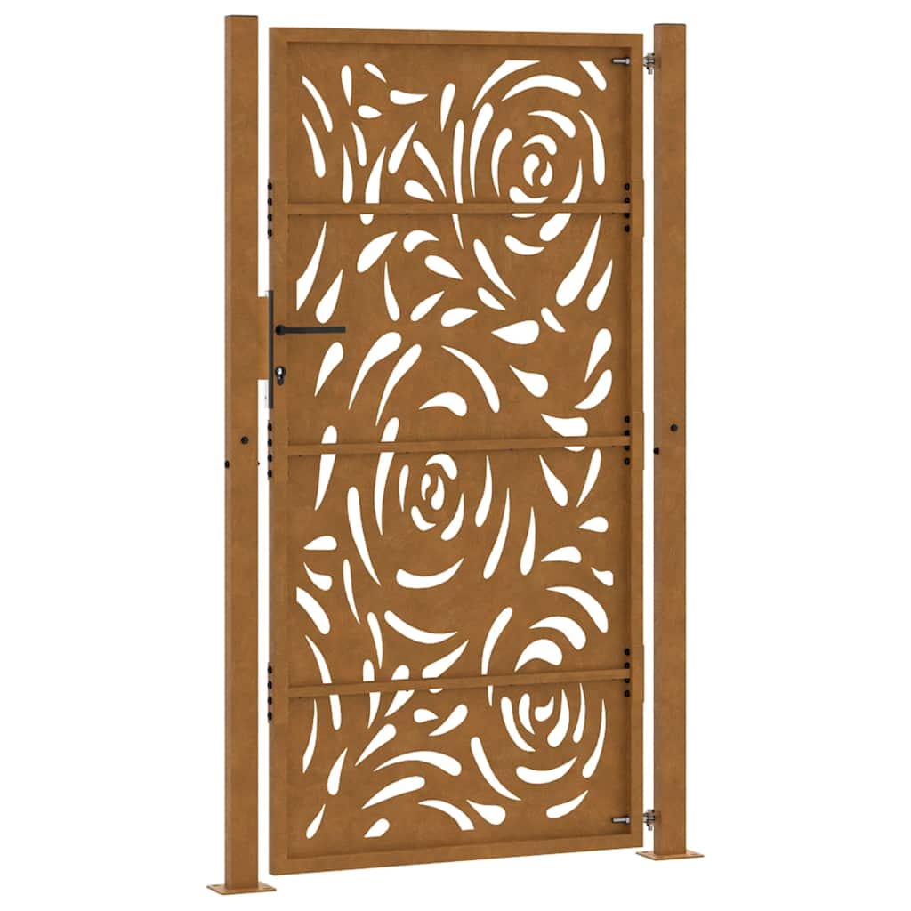 Garden Gate 100 x 175 cm Weathering Steel Flame Design