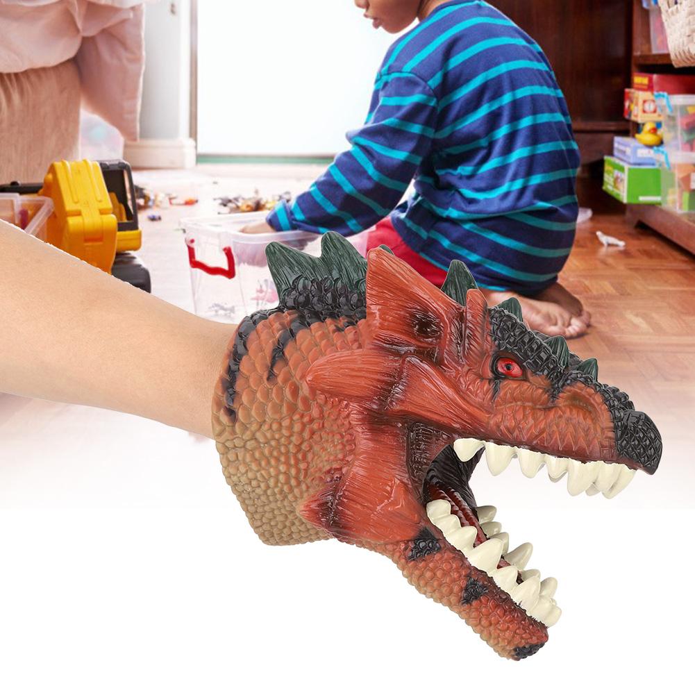 High Simulation Cartoon Dinosaur Hand Doll Puppet Gloves Telling Story ToyType A