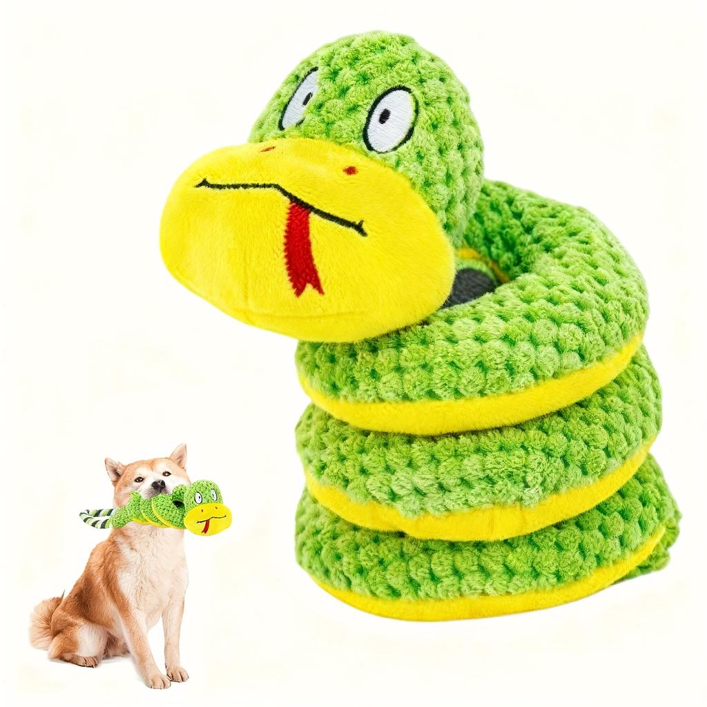 Langlebige quietschende Knoten-Kauspielzeuge für Hunde zum Zähneschleifen, lustige Tierdesigns inklusive Enten Frösche Kühe Schlangen, geeignet für Welpen