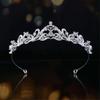 Fashionable Silver Bridal Tiaras with Rhinestones Adjustable Queen Crowns Portable for Prom and Stage Performances
