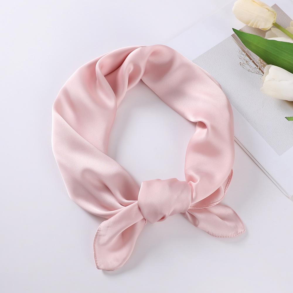 

Модный новый универсальный платок большой квадратный шарф однотонный шарф женский искусственный шелковый атласный шарф 70*70cm