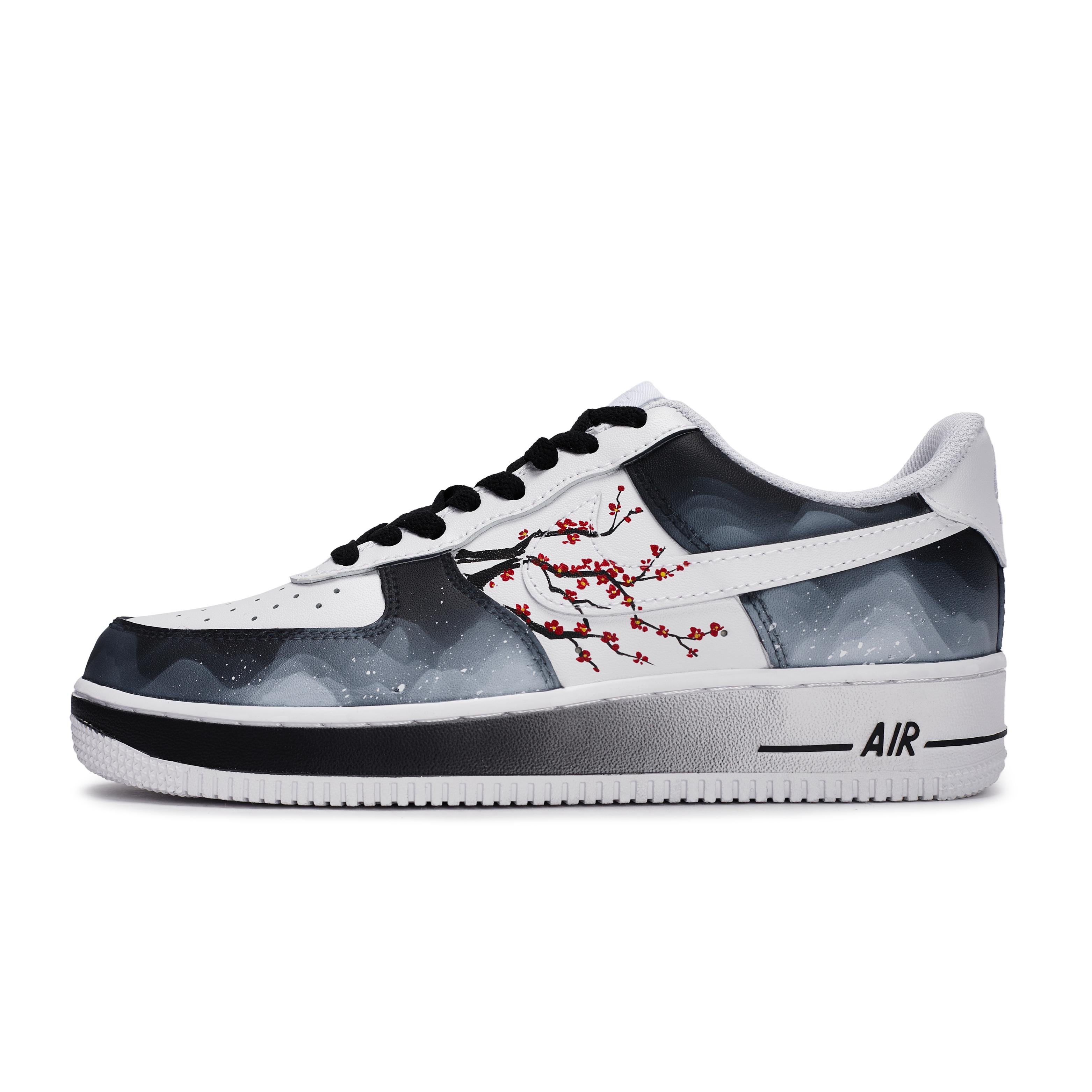

Nike Air Force 1 Marvelous Brushstrokes Blossom, Meandering Plum Shadow Slip Resistant Abrasion Resistant Low top CW2288-111(Team171-) 38